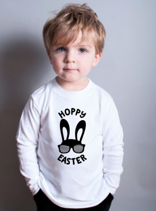 Hoppy Easter Baby T Shirt Easter Baby Clothes Bunny Toddler Etsy