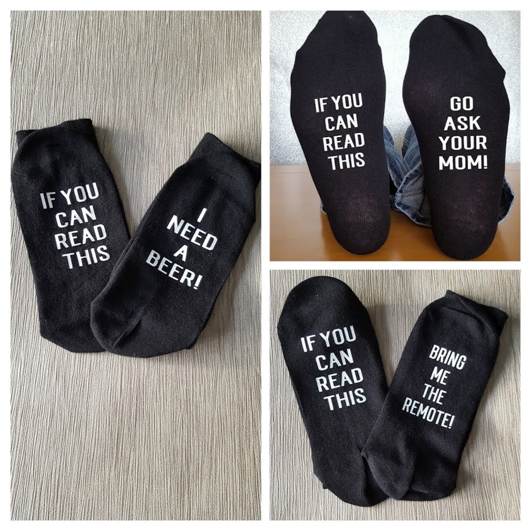 If You Can Read This Socks Christmas Gift Funny Prosecco and - Etsy