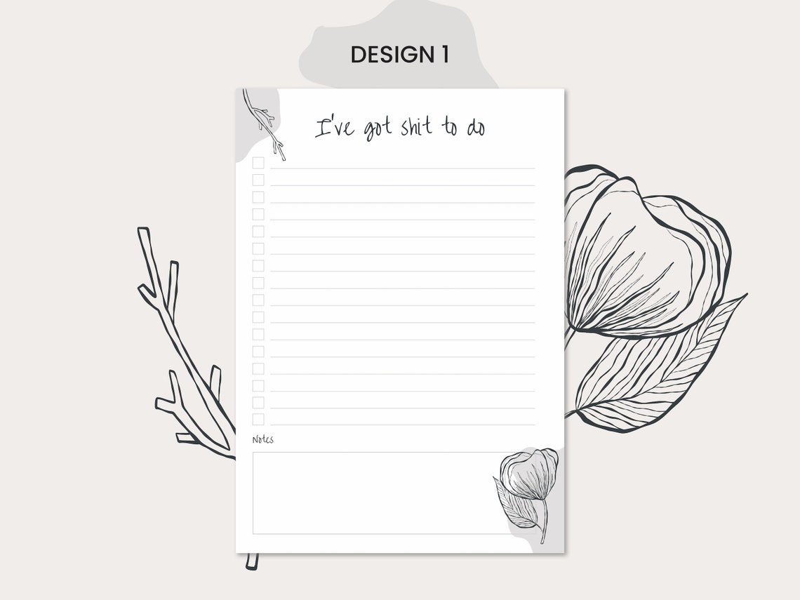 Minimalist to Do List Printable Practical &amp; Simple Tasks List Template ...