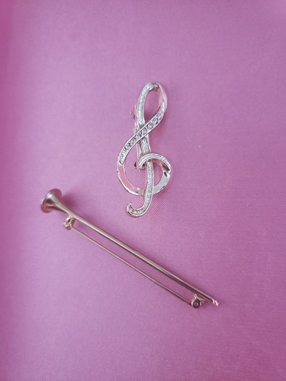 Silver and Gold Tone Music Note / Instrument / Tr… - image 1