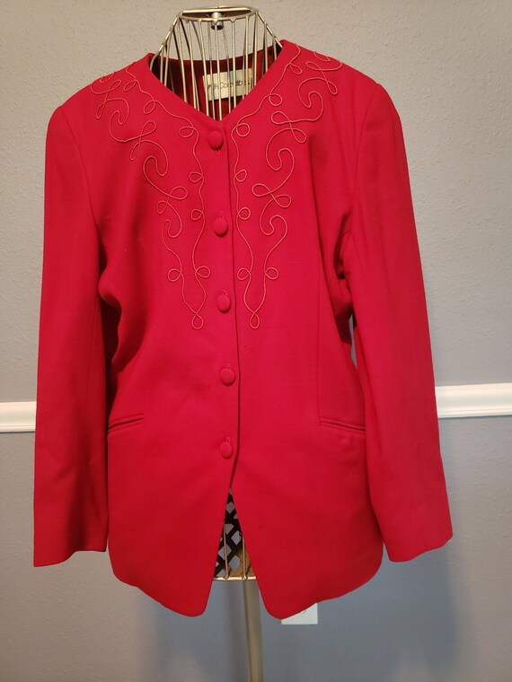 80s red blazer