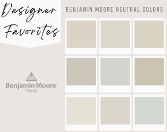 2023 Benjamin Moore Designer Favorite Paint Colors, modern neutral whole home color scheme, trending colors, warm and cool interior colors