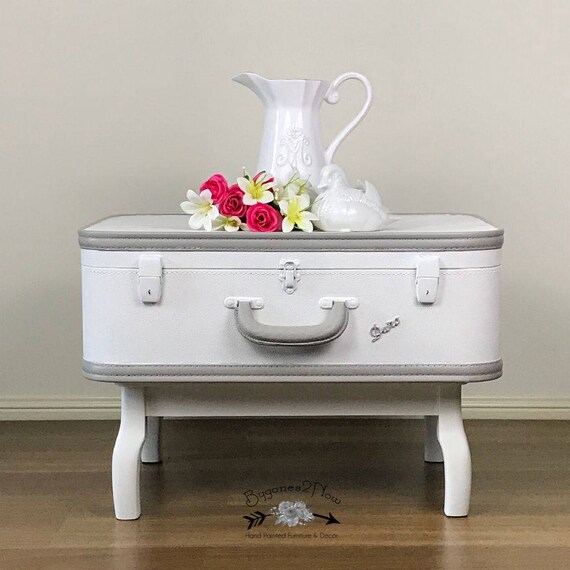 Sold Suitcase Table Recycled Upcycled Vintage Table Etsy