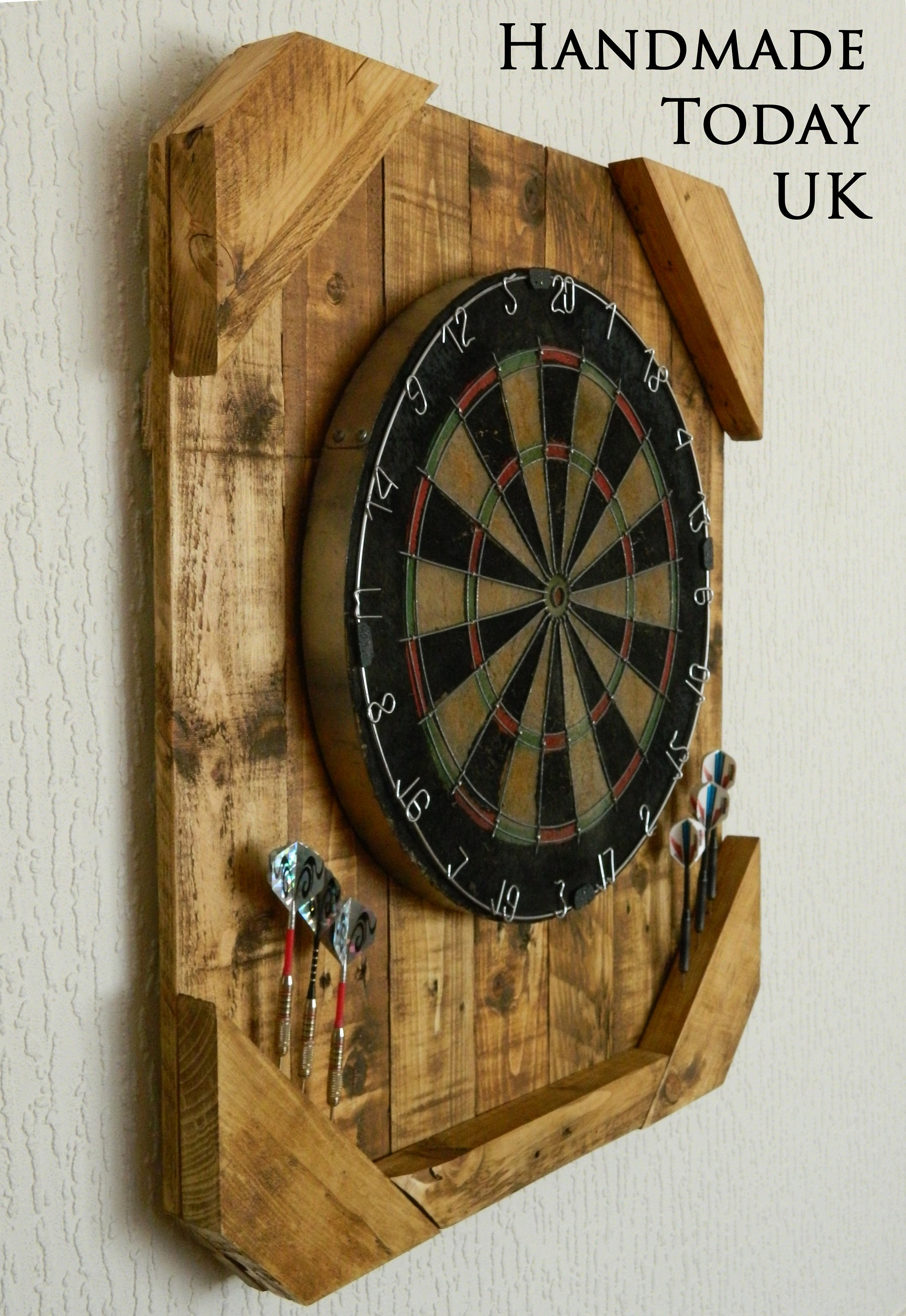 Handmade Rustic Dartboard Backboard Surround Dart made from Etsy