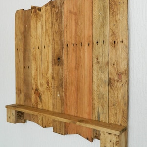 Handmade Driftwood Dart Board Dartboard Backboard with Shelf made from Recycled Pallet Wood image 5
