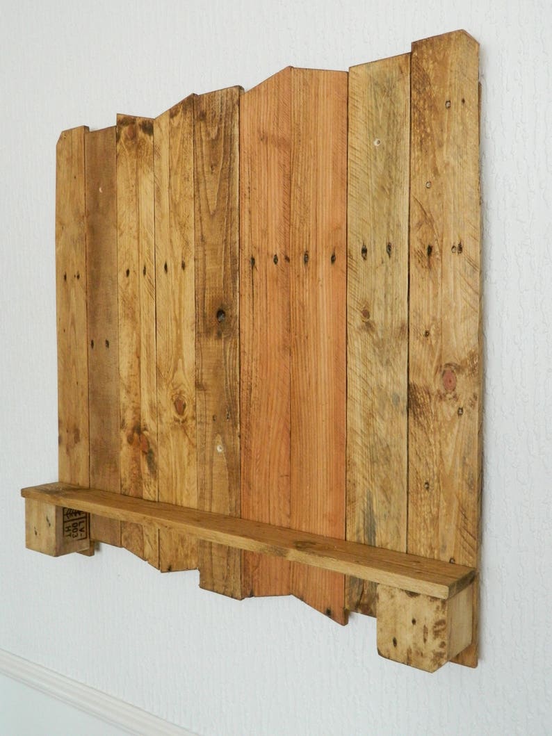 Handmade Driftwood Dart Board Dartboard Backboard with Shelf made from Recycled Pallet Wood image 5