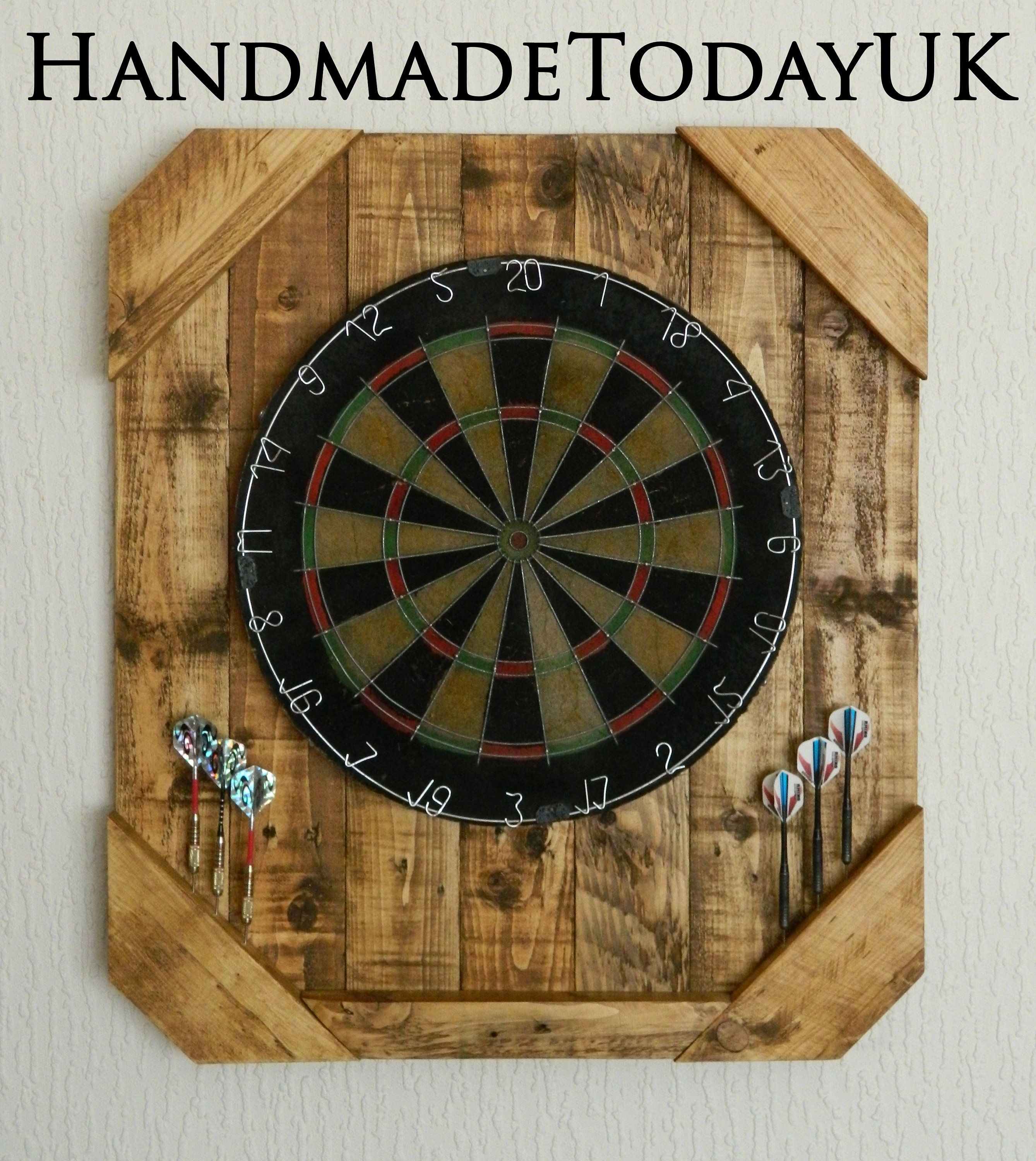 Handmade Rustic Dartboard Backboard Surround Dart Made From Etsy UK