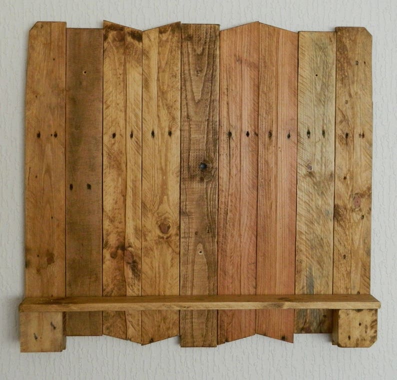 Handmade Driftwood Dart Board Dartboard Backboard with Shelf made from Recycled Pallet Wood image 6