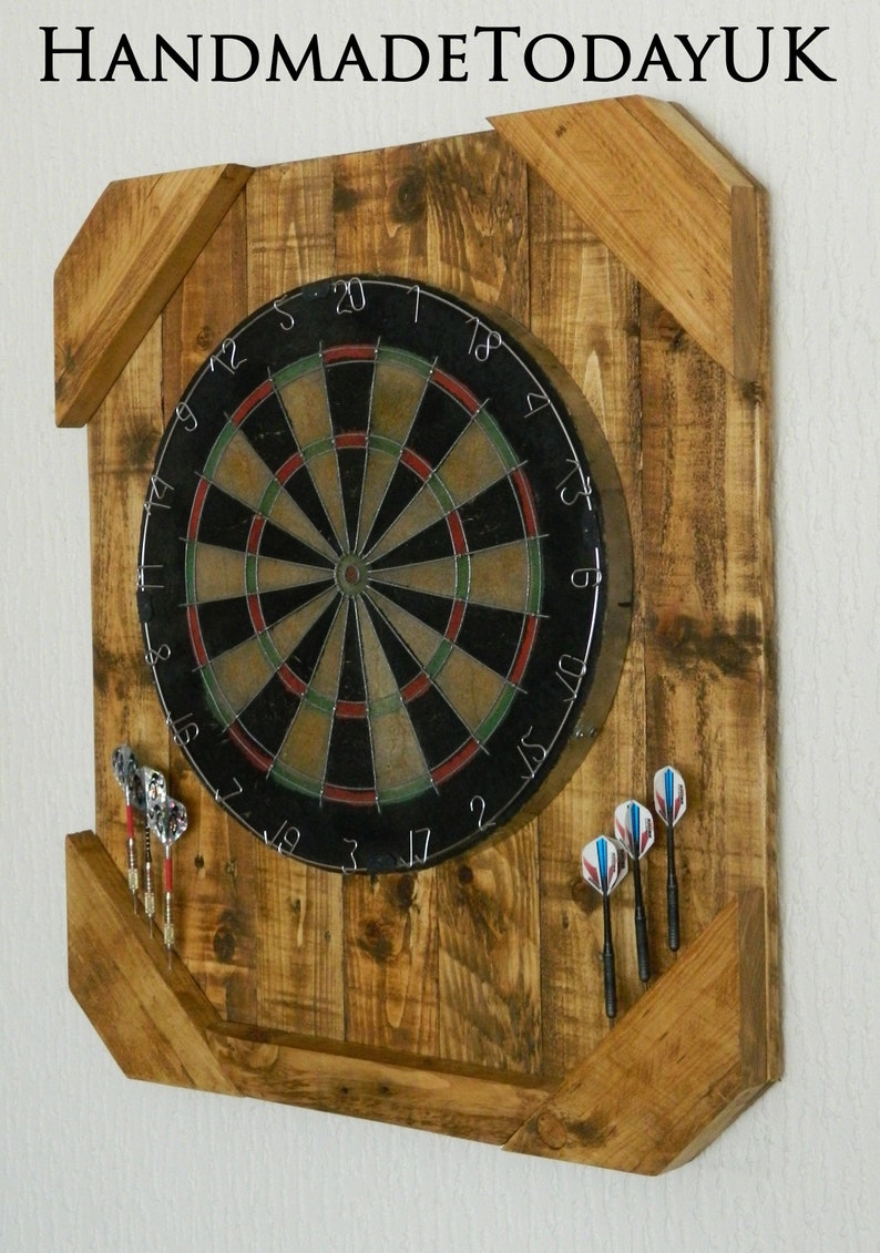 Handmade Rustic Dartboard Backboard Surround Dart Made From Etsy UK