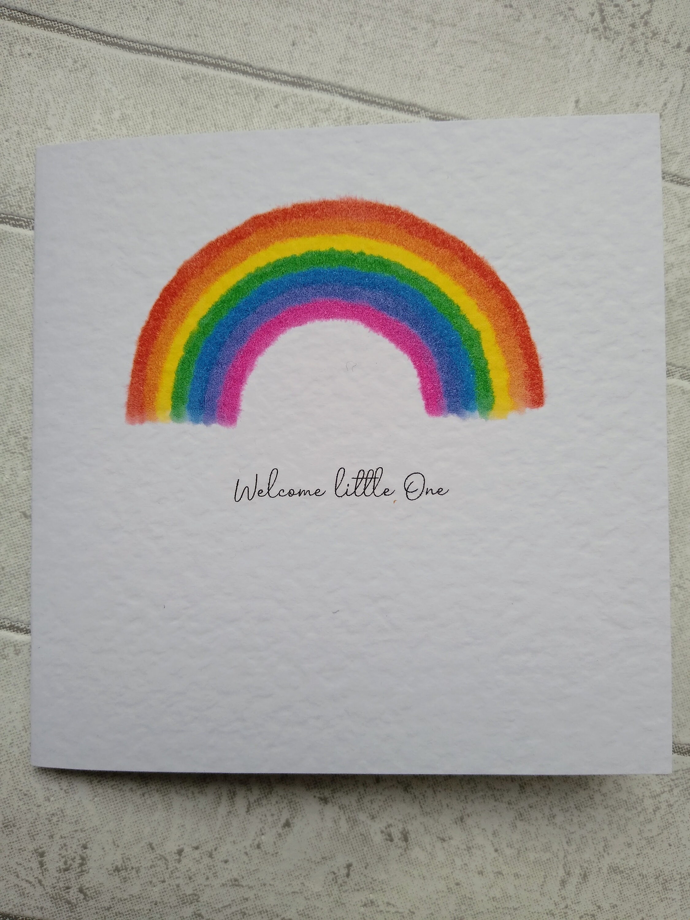New baby Card Rainbow design Rainbow New BAby Card Rainbow Etsy
