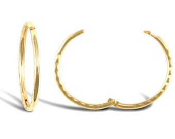 Details about 9ct Yellow Gold Lightweight 13mm Plain Hinged Sleepers Details about 9ct Yellow Gold Lightweight 13mm Plain Hinged Sleepers