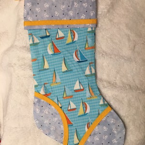 Sailing Theme Stocking