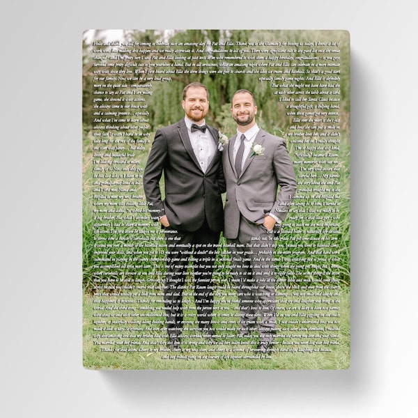 Best man wedding Speech to Canvas/ MOH speech canvas print/ Matron of honor speech canvas.  After Wedding Best friend's Canvas Gifts