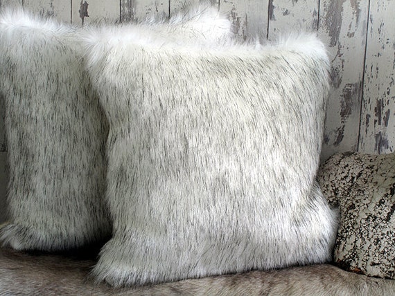 Cream fur cushions sale