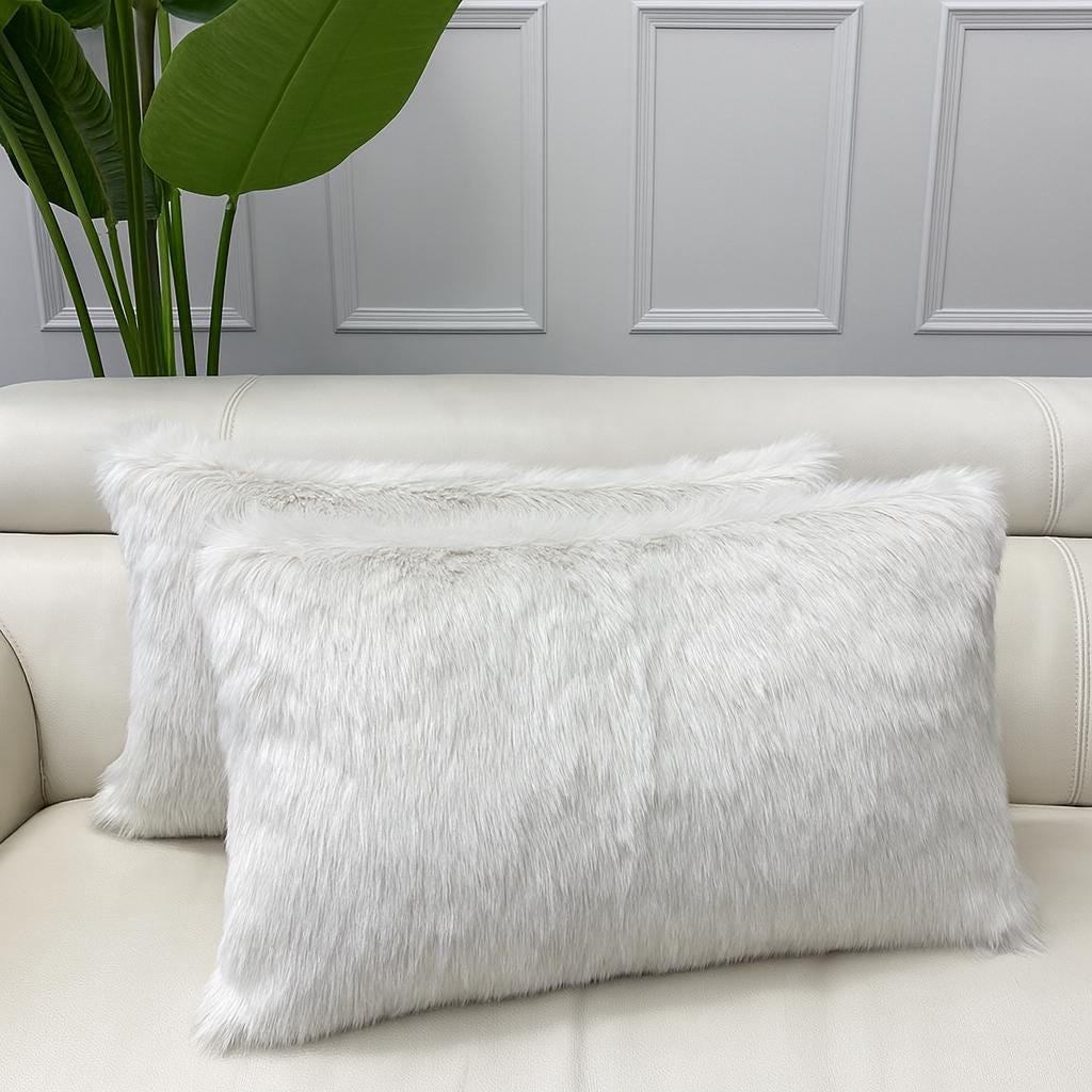 Faux Fur Rectangular Pillow - Etsy