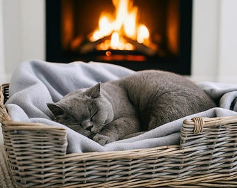 Grey Double Fleece Pet Blanket | Washable, Moisture-Wicking Dog Blanket