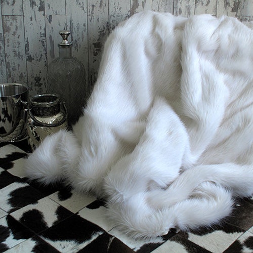 Siberian Lynx Animal Patterned Faux Fur Throw in a Range of Etsy