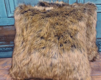 Luxuriöser neuer Nerz-Kunstpelz-Kissenbezug, passender Überwurf verfügbar