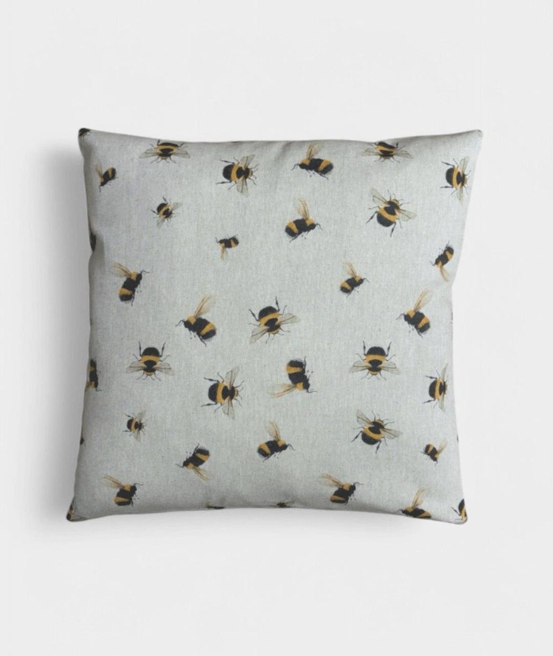 Honey Bee Print Cushion Cover | Modern Beige Scatter Pillow - Etsy UK