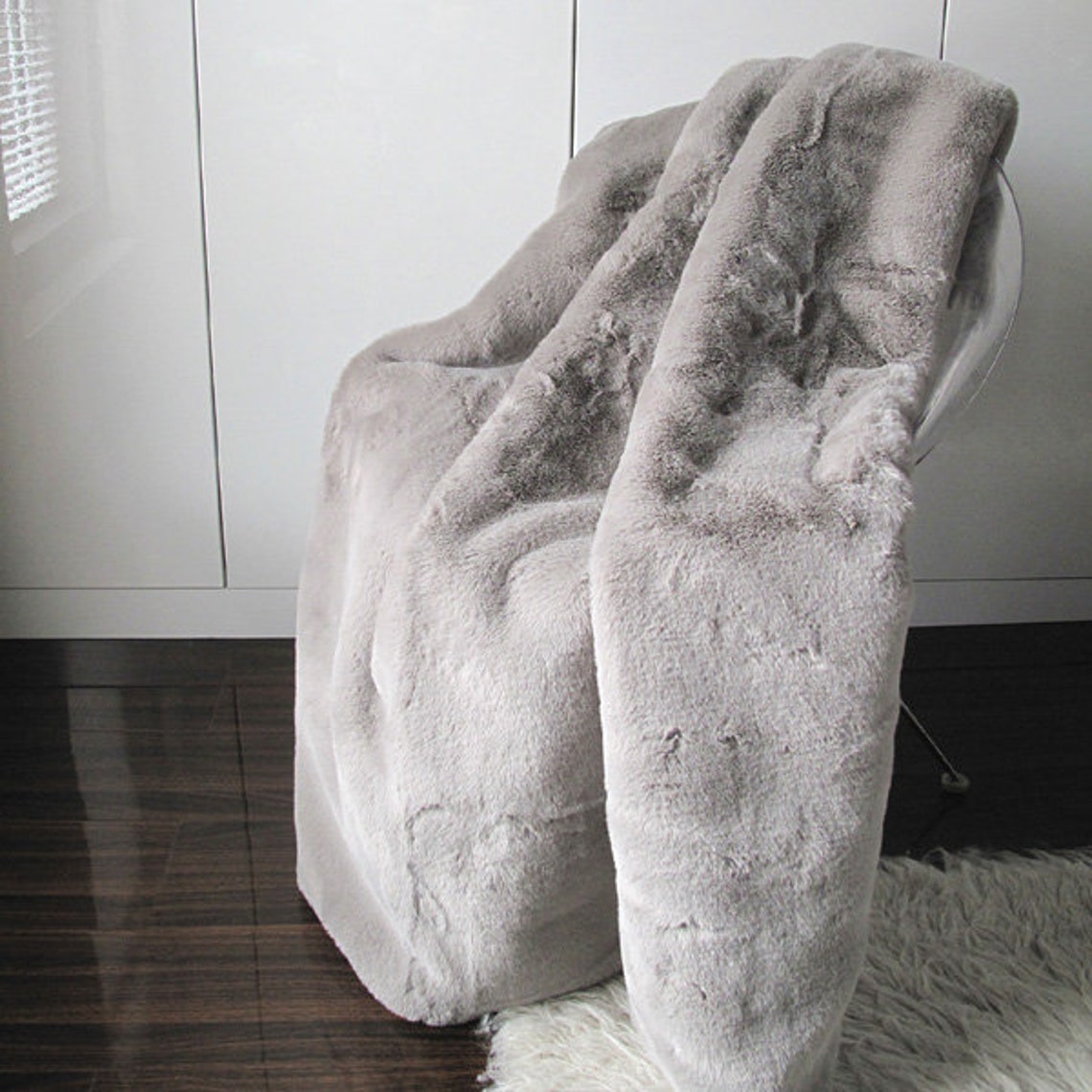 Taupe Fauxfur Throw Richmond Taupe Fake Fur Blanket Throw Etsy UK