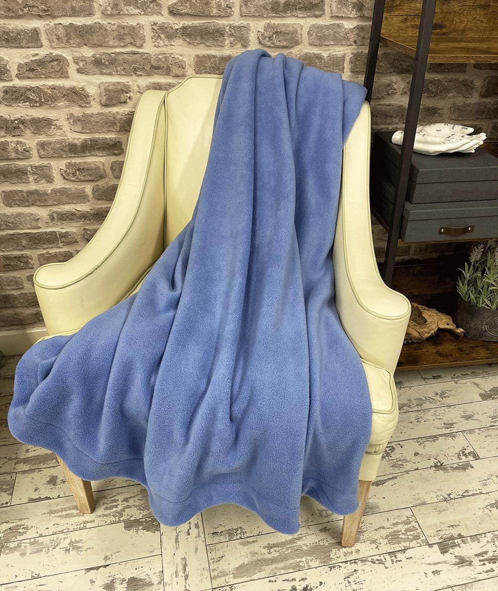 Sky Blue Fleece Throw Blanket | Double-sided Large Sofa Throws - Etsy