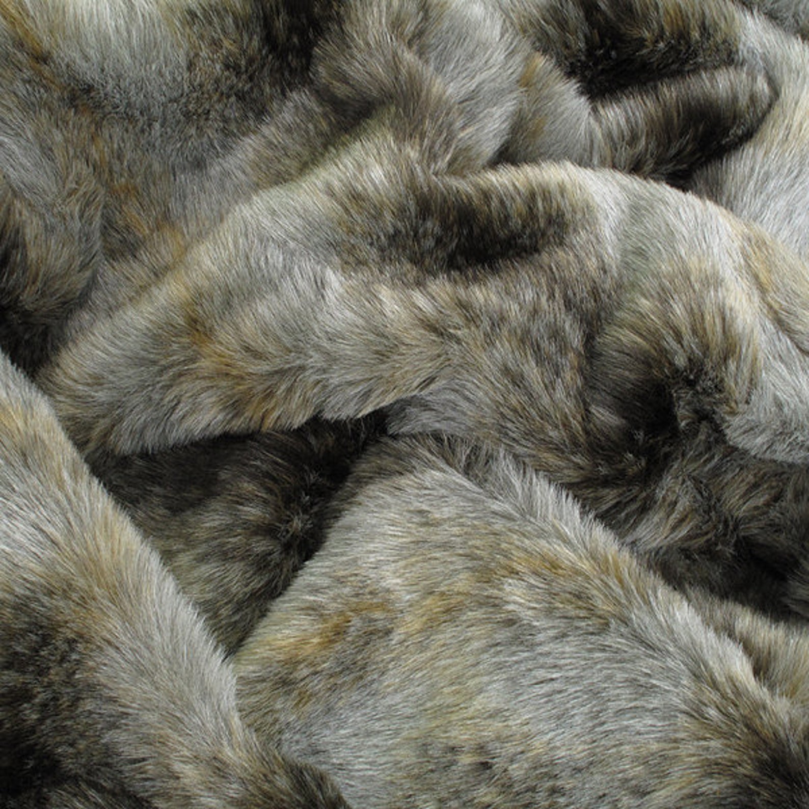 Grey Wolf Faux Fur Throw Grey Fur Bed Throw Gray Sofa Etsy