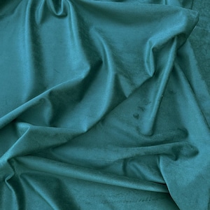 Teal Blue Velvet Fabric | Plain Velvet Fabric |  Teal Blue Craft Fabric | Teal Upholstery Fabric | Velvet Upholstery Fabric | Teal Fabric |