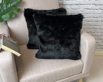 Black Panther Kunstpelz Kissenbezug, Luxury Home Decor