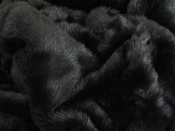 Faux Fur Throw Black Panther. Main fur both sides. Black fur throw blanket.  Black faux fur throw, double sided fur blanket throw. Black fur.