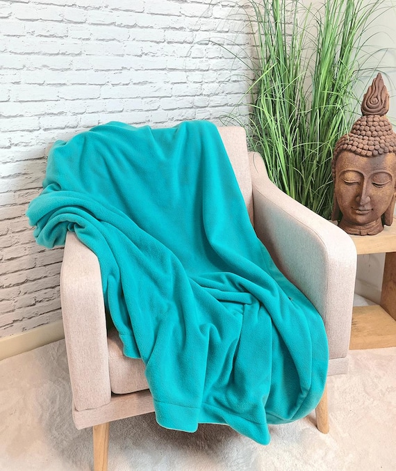 Jade Green Double-sided Fleece Throw Double-sided Green Fleece