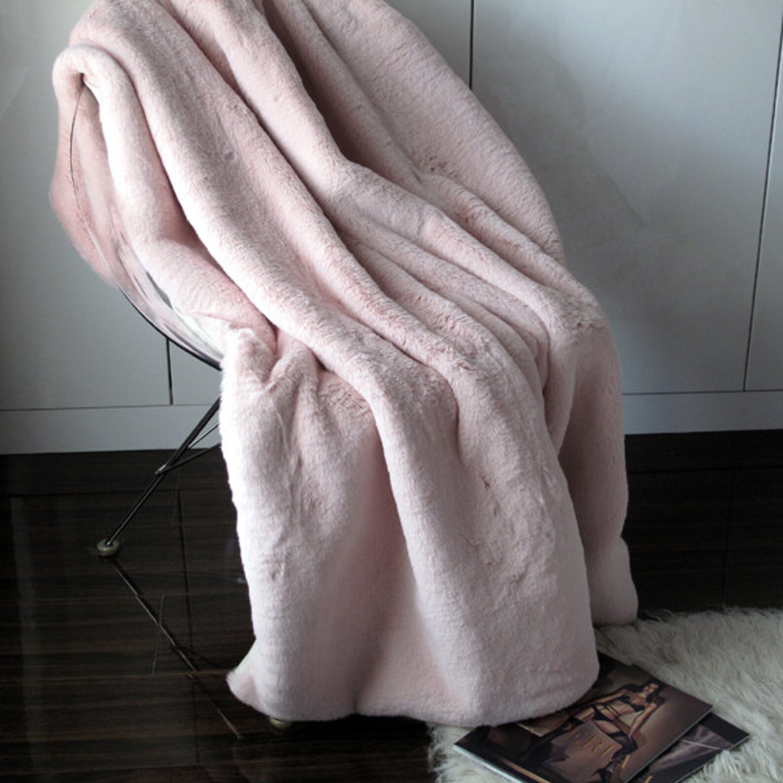 Luxury Richmond Pink Faux Fur Blanket Throw Pink Faux Fur Etsy