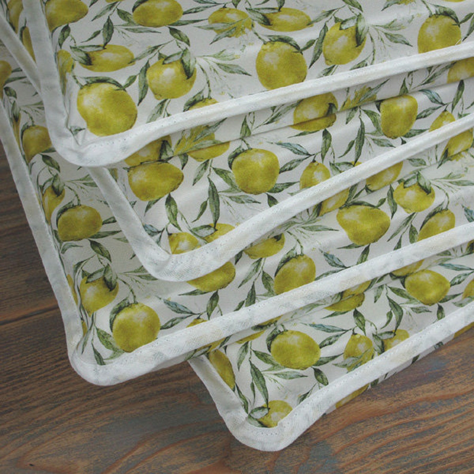 Lemons Tapered Chair Seat Pads set of 4 6 or 8 Chair Pad Etsy