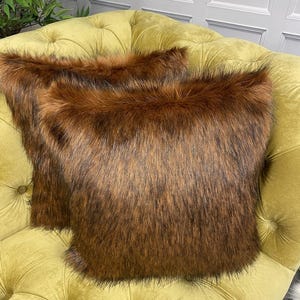 Raynard Faux Fur Cushion Cover, Long-Haired Fur Pillows