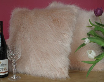 Candyfloss Pink Kunstpelz Kissenbezug, Weicher Kissenbezug