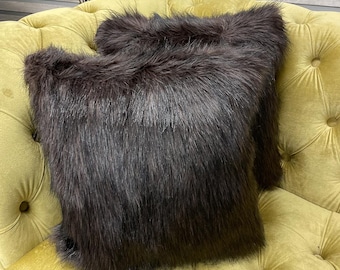 Braunbär Kunstpelz Kissenbezug, weicher Plüsch Kissenbezug