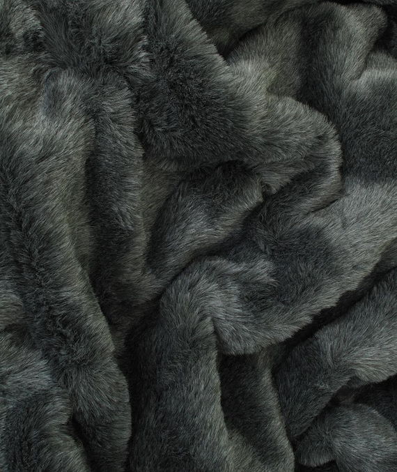 Badger Dark Grey Faux Fur Throw for Bed or Sofa. Main Fur Both Sides Double Fur Thickness. Dark Gray Fur Blanket Throw. Gray Furry Blanket. Etsy