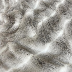 Striped Reindeer Faux Fur Fabric | Striped Craft Fur | Stripey Teddy Bear Fur | Striped Fashion Fur | Striped Costume Fabric | Cosplay Fur