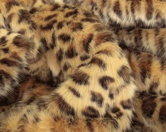 Golden Leopard Faux Fur Fabric | Animal Print, Costume, Craft & Cosplay