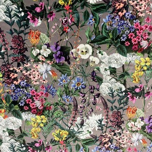 Luxury Velvet Fabric - Rhapsody | Printed Velvet Fabric | Flowery Velvet Fabric | Floral Upholstery Fabric | Printed Upholstery Fabric |