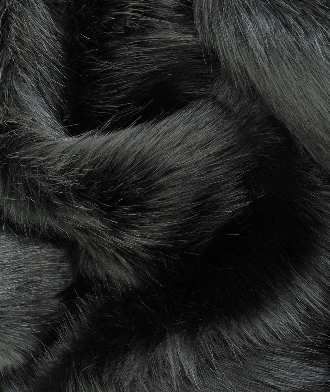 Black Bear Faux Fur Fabric | Long Haired Costume, Craft & Cosplay