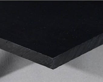 HDPE (High Density Polyethylene) Plastic Sheets - 0.060" Thick - Black - Pick Your Size