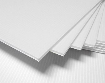 White Corrugated Plastic Sign Sheets 4-Pack (24x36", 4mm)