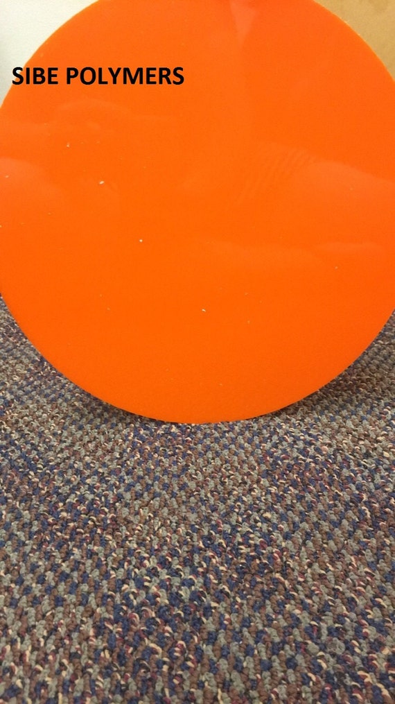 Translucide Orange acrylique plexiglas 1/8 feuille de plastique