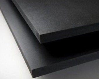 PVC Foam Board Plastic Sheet - 2mm Thick - Black - Pick Your Size