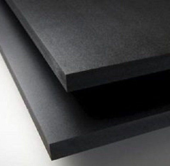 Sintra PVC Plastic Foam Board - 1/2" Thick - Black - Pick Your Size