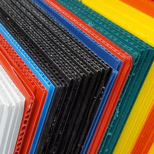 10 Pack Corrugated Plastic Sheets Sign 12 x 24 Vertical Assorted Colors