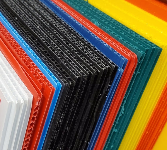 10 Pack Sibe-R-Plastics Corrugated Plastic Sheets-Sign 12 x 24 Vertical  Assorted Colors…