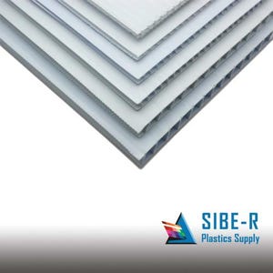12-Pack Corrugated Coroplast Plastic Sheet - 4mm Thick - White - 12&quot; x 8&quot; - Vertical