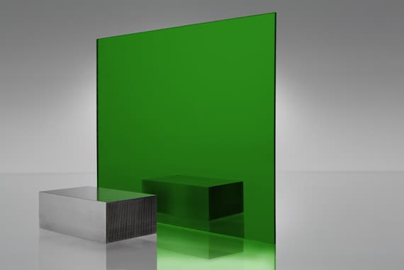 GREEN FLUORESCENT ACRYLIC PLEXIGLASS 1//8/" X 24/" X 24/" PLASTIC SHEET