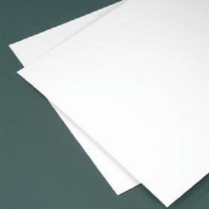 10-Pack Styrene (Polystyrene) Plastic Sheet - .010&quot; Thick - White - 6&quot; x 12&quot; - Printing Crafts Models